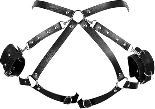 Jarretières pour femmes en PU Punk Yoga Ŝèx.shôp Mécanisme réglable