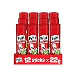 Pritt Colla Stick 12 x 22g, Colla per bambini sicura e affidabile, Adesivo per lavoretti e...