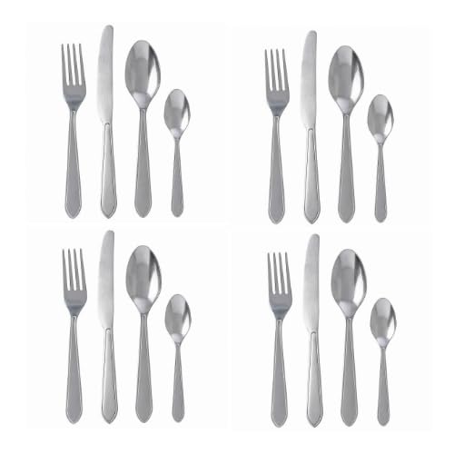 ＩＫＥＡ/イケア IDENTITET：カトラリー16点セット ステンレススチール（804.530.59）