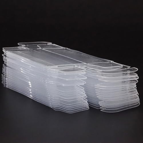 50 unidades de 1/64 escala modelo de coche caja de exhibición transparente de juguete caja de exhibición de coche cajas de plástico de PVC transparente 1/64 protector para Hot Wheels and Matchbox