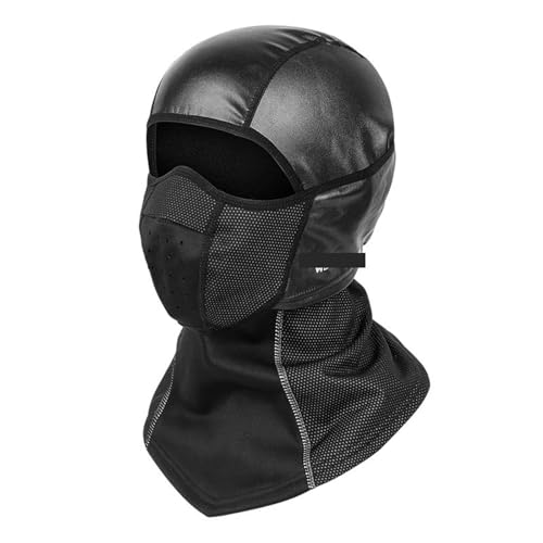 Cagoule thermique imperméable en cuir PU et polaire pour rester au chaud à vélo