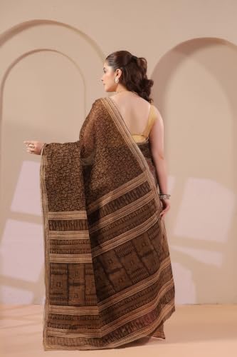 Image of TAMAIRA FASHION Mulmul Pure Cotton Saree For Woman Warli Printed |Office Wear Daily Wear Sarees For Women Without Blouse Piece(Available in 16 Colours)