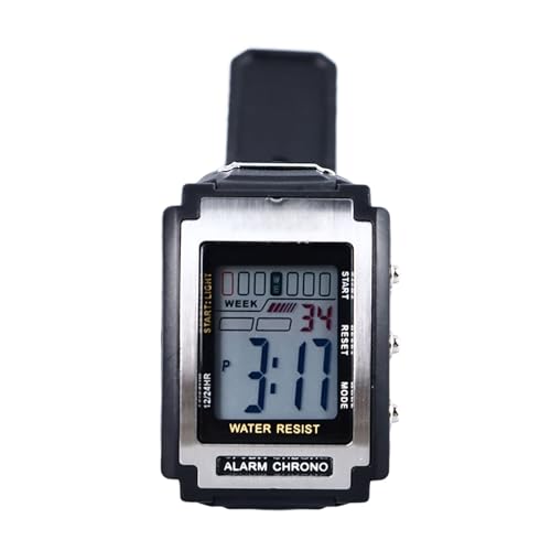 ZJchao Montre lectronique Sport Vintage L g re R sistante Chocs Acier Inoxydable 50 M tanche Bracelet et Cadran Blanc pour Hommes