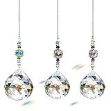 🌟 [Hecho de cristal de alta calidad] Nuestros 3 colgantes decorativos están hechos de cristal de alta calidad, por lo que pueden reflejar un brillo muy claro.