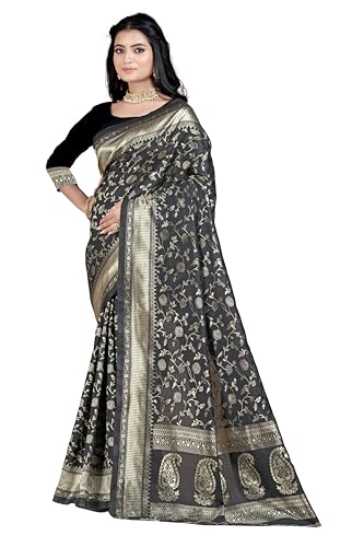 Image of Women's Banarasi Saree Pure Kanjivaram Silk Saree Soft Party Saree collections With Blouse Piece for Wedding saree