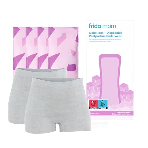 Frida Mom 2-in-1 Postpartum-Pads: saugfähige Dammeis-Maxi-Pads sofortige Kältetherapie-Packungen und Schwangerschaftsbinden in einem 4 Stück