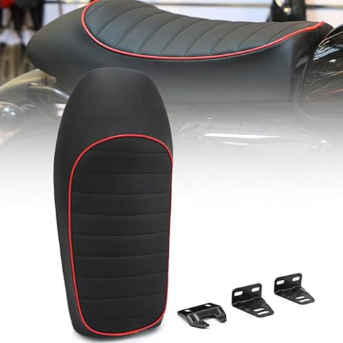 Asiento motocicleta personalizado de 53 cm estilo plano retro cojín corto suave 3