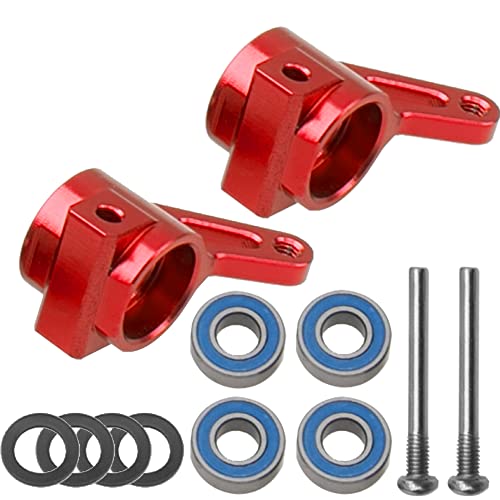 Vgoohobby Aluminum Front Steering Knuckles Carrier Blocks Steering Cup Compatible with 1/10 Traxxas...