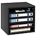 Produktbild VEVOR 355 x 305 x 330 mm Briefablage Schreibtisch Organizer, 2,35,6 cm Einstellbar A4 Stapelbar Quer, Papierablage, Aufbewahrung Schreibtisch Ablagesystem Organisation, Ablage (Schwarz, 5 Fächer)
