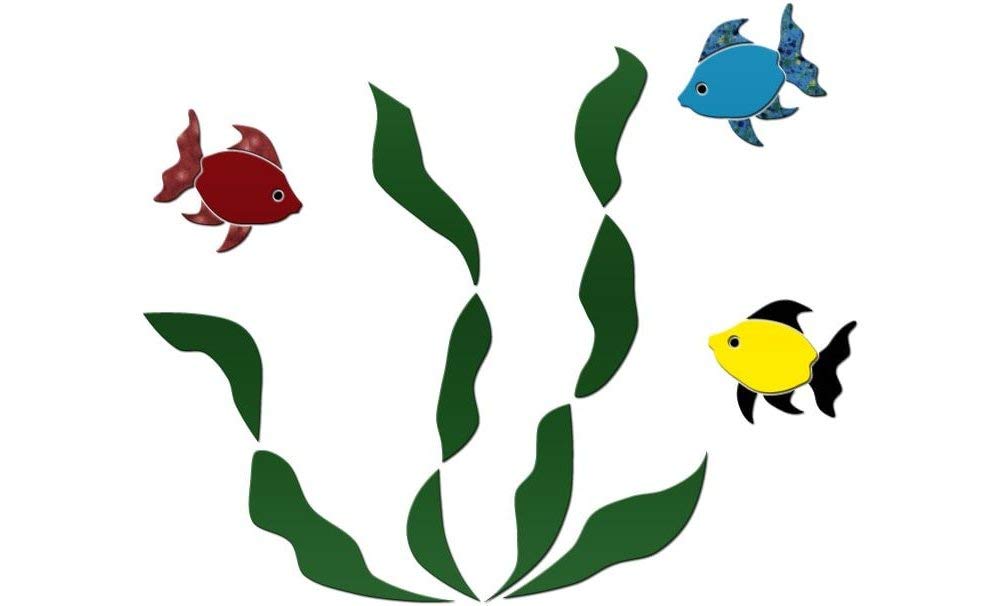Seaweed & Reef Fish Ceramic Swimming Pool Mosaic (8