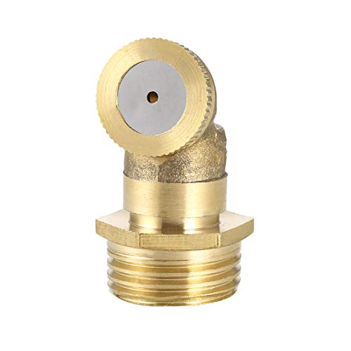 uxcell Misting Spray Nozzle, 1/2BSPF Brass 1 Hole Garden Sprinklers Irrigation Connector Fitting with Adapter