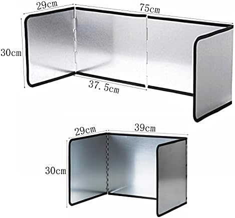 40CM Portable Stove Splatter Guard - Anti-Splatter Screen for Frying Pan, Grease Protection Cooking Shield, Heat Resistant Kitchen Essential, Easy to Clean & Store