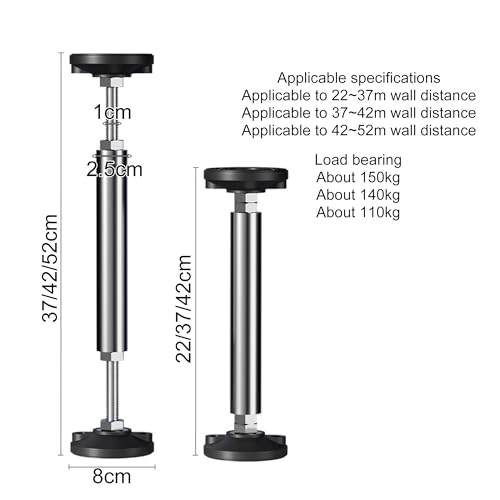 Soporte de fregadero extensible barra telescópica de acero inoxidable ajustable 37-42 cm 7