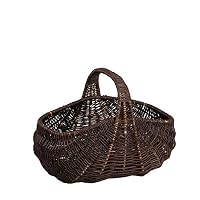 Panier En Osier Avec Anse E-wicker24 Panier De Pique-Nique En Osier XXL Avec Couvercle - Grand Panier De Rangement Pour Fruits Et Légumes - Panier à Provisions - Panier à Repas Tressé