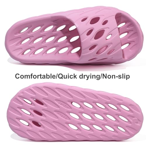 Image of FINLEEO Shower Sandals with Drainage Holes - Quick Drying Bathroom & Gym Slippers for Men and Women