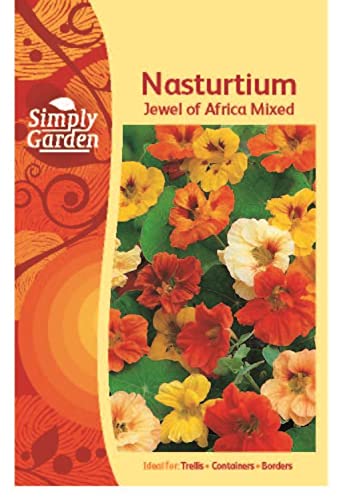 Simply Garden Nasturtium Jewel of Africa Upright Seeds Grow Your Own Flowers Multicoloured