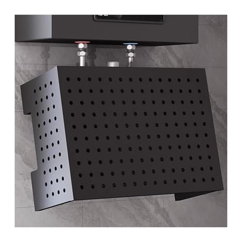 Water Heater Pipe Shield with 12 Hooks, Kitchen Gas Pipe Cover, Pegboard Organizer for Home, Office & Bathroom Storage Rack Panel (38x15x30CM)