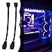 ECSiNG 2Pcs Motherboard Standard ARGB 3-Pin 5V to RGB 4-Pin Fan Adapter 16.5cm Cable Compatible with NZXT AER RGB & 2 RGB Fan Compatible with NZXT F120 RGB CORE Fan