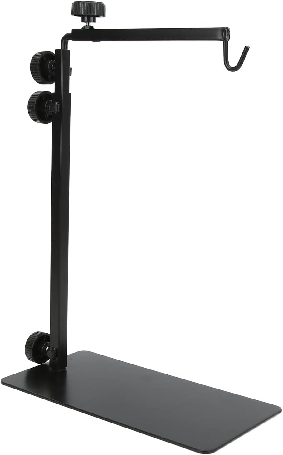 Adjustable Reptile Heat Light Stand, Reptile Lamp Stand with Card Slot Design, Metal Terrarium Basking Lamp Holder for Lizards Turtles Snakes Amphibians