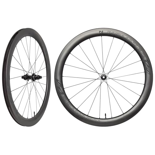 Novatec Jeu de Roues en Carbone pour vélo de Route, 50 mm et 1317 g, sans Chambre à air, R5 Disc CL-Pro, Sram XDR