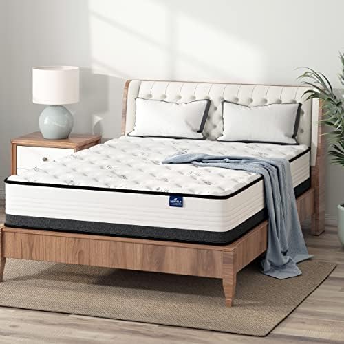 King Mattress 10 Inch with Innerspring, SEMIELO Hybrid Memory Foam Mattress, CertiPURUS