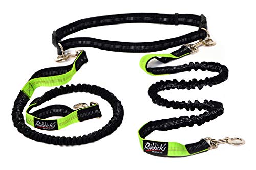 Riddick’s Hands Free One & Two Dog Leashes, for Running, Walking, Hiking, Training