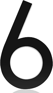 3 Inch Modern House Numbers, Self Adhesive House Number Mailbox Number Sticker, House Address Numbers for Outside, Door Numbers for Apartments Office Hotel Room, Mailbox Address Numbers (6)