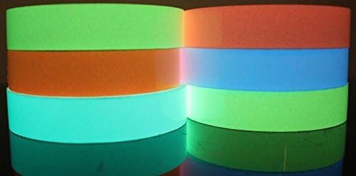 Glow in the Dark Luminous Tape. Removable and Waterproof (Aqua Glow)