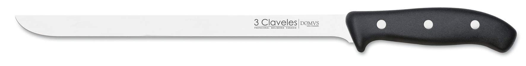 3 Claveles Línea DOMVS Juego de Cuchillos de Cocina, Acero Inoxidable, Negro