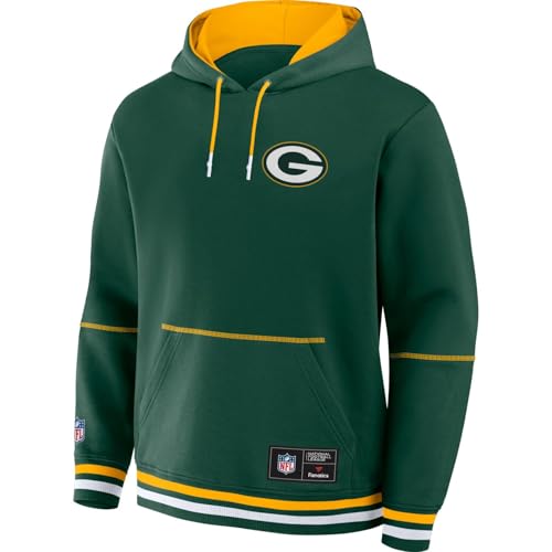 Sudadera Green Bay Packers NFL con capucha de felpa suave Fanatics Foundation color verde