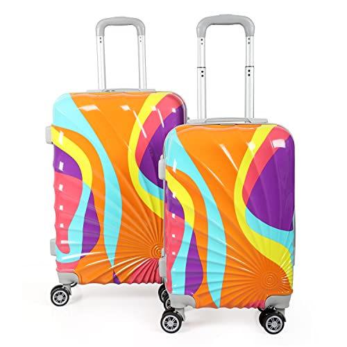 Image of Polo Class 2Pc Luggage Trolley Bag Set (24 /28 inch) - Multicolor