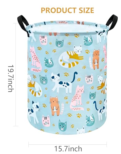 Image of Round Laundry Basket Storage Bins Nursery Hamper Gift Baskets for Home,Office,Home Decor
