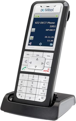 Teléfono inalámbrico Mitel 622d negro y plata