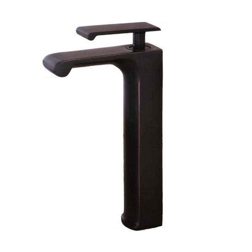 COSZWQDP Tall Basin Mixer Tap Waterfall Bathroom Sink Taps Antique Brass Faucet Hot and Cold