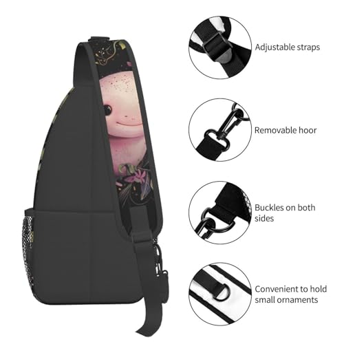 Mochila crossbody deportiva ligera y duradera rosa miniatura 5