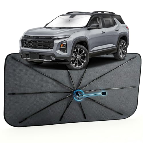 Image of Car Windshield Sun Shade for Chevrolet Equinox 2018-2026 -[Reflective Coated Fabric] Sunshade Umbrella for Front Window, Car Shades Sun Visor Keep Car Cool and Protects Interior, 1:1 Exact Fit