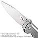 CRKT Offbeat Folding Pocket Knife: Plain Edge Folder with Lockback, Everyday Carry Folded Knife with Thumbstud, and Satin Blade Finish 7730