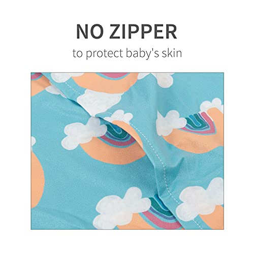 Image of ALVABABY Toddler Pillowcases Fits 13 x 18,12x 16 Kids Pillow, 2 Pack Stretchy Soft Baby Pillow Cover Envelope Kids Pillowcases for Boys Girls Rainbow 2TPE04
