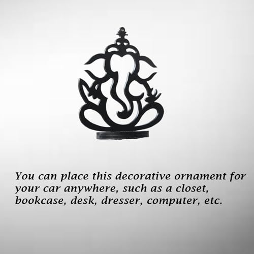 Image of Acrylic Car Dashboard God Idol - Elegant God Idols for Car Dashboard,Decorative God Statues for Vehicle Interior,Divine Presence Figurines,Enhancing Spiritual Ambience - Ganeshji,15 cm,10 cm