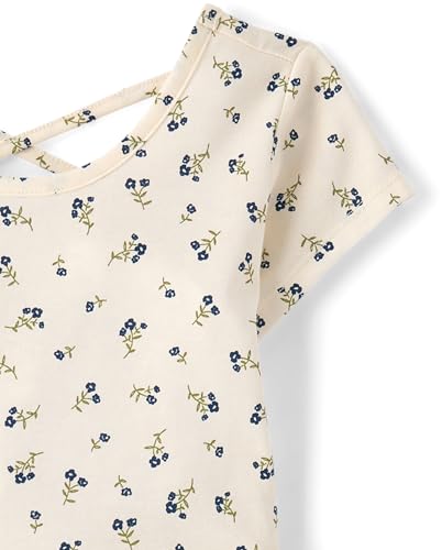 Image of The Children's Place Girls' Plaid Stretch Jacquard Short Sleeve Dress
