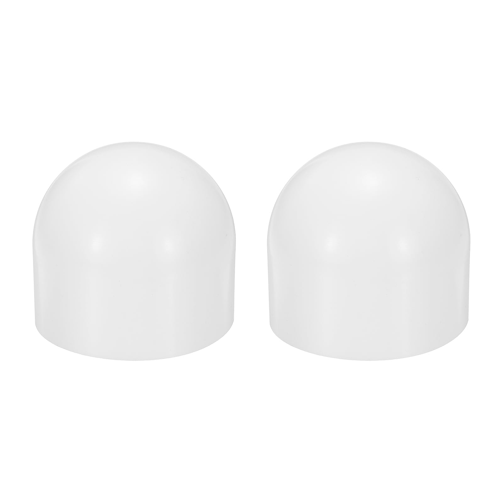 sourcing map 2 Pcs Flashlight Diffuser Caps, 62mm ID x 60mm Height Flexible Silicone End Caps, Screw Thread Protector Covers for 63-66mm Torch LED Lights Furniture Tubing Bolt, White