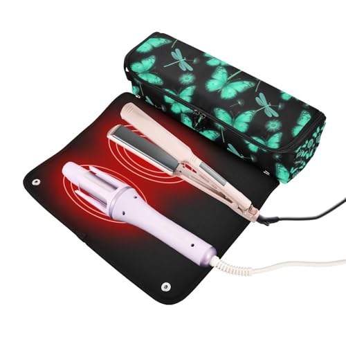 Bolsa de viaje para herramientas de cabello con tapete aislante miniatura 2
