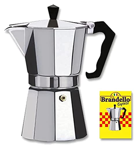 Brandello 1-Cup Aluminum Moka Pot Espresso Maker