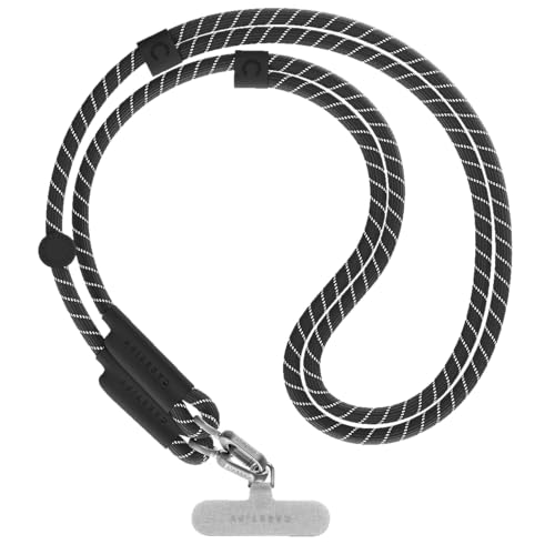 Image of CASETiFY 8mm Rope Cross Body Strap with Card - Black