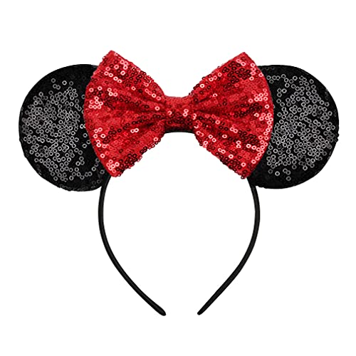 Image of FANYITY Mouse Ears, Sequin Mouse Ears Headband for Boys Girls Women Halloween Birthday Party