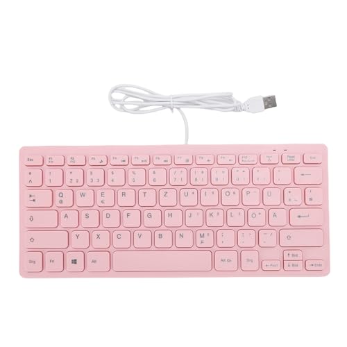 Teclado con cable Roseate USB duradero con diseño alemán para PC 5