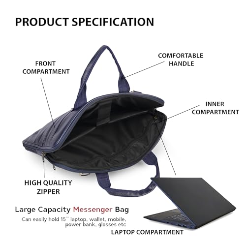 Image of ADISA Laptop Messenger Office Bag Briefcase for Work for Men