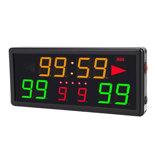Marcador de Puntuación LED compacto y elegante con pantalla de 10 dígitos y control remoto 5