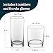 Libbey Province Tumbler and Rocks Glass Set, Elegant Drinkware Glasses Set of 16, Tall Drinking Glasses for Everyday Use or Any Special Occasion