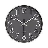 12 Inch Modern Wall Clock Battery Operated, Silent, and Non-Ticking, Use for Home, Office, School, a